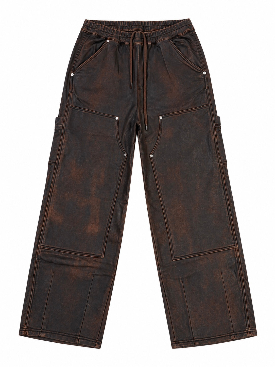 FOIL PRINT PANTS(BROWN)