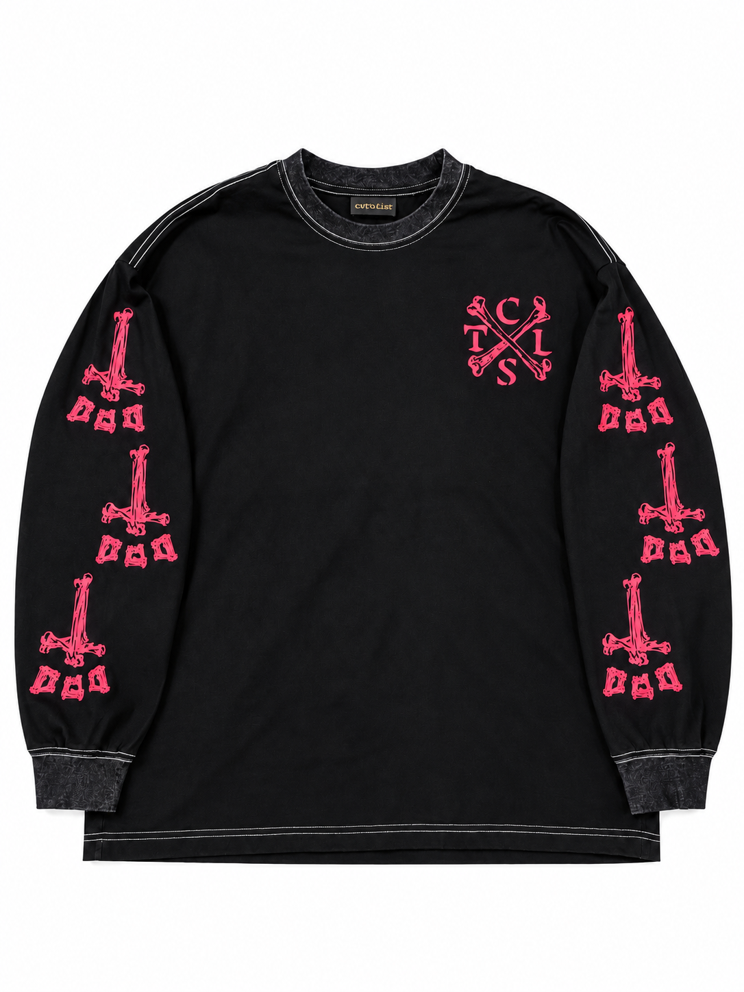 L/S TEE BONE CTLS(BLACK)
