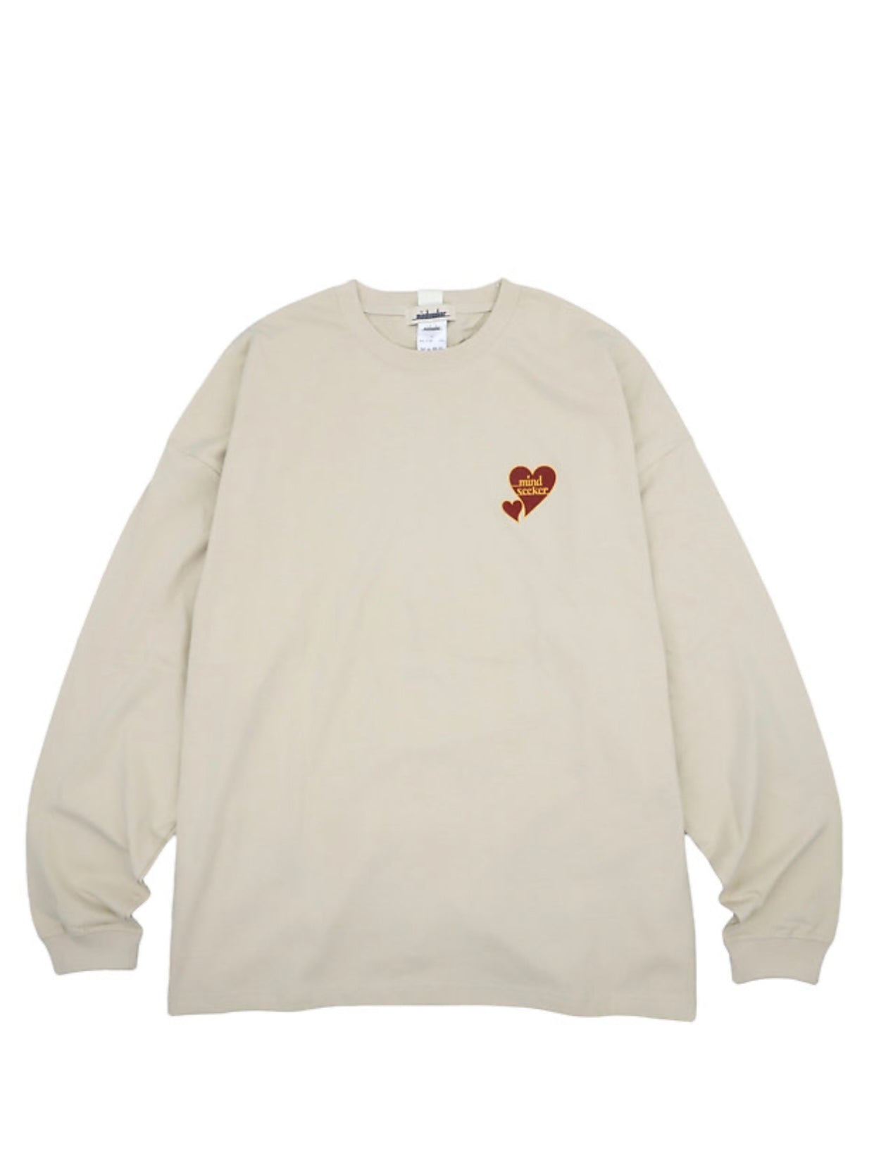 ONE POINT HEART LOGO L/S TEE