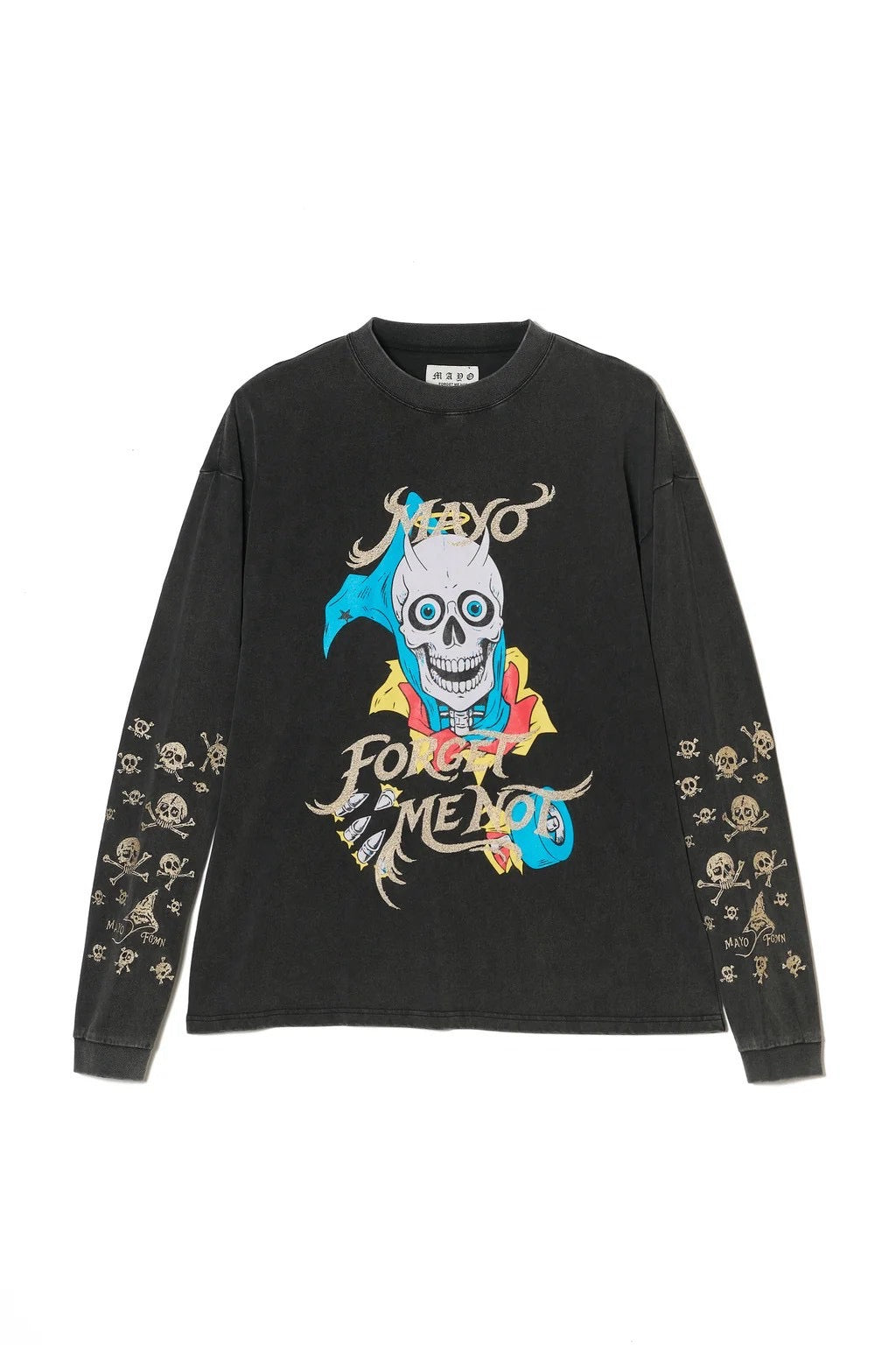 BELIEVE REINCARNATION EMBROIDERY LONG SLEEVE TEE/BLACK