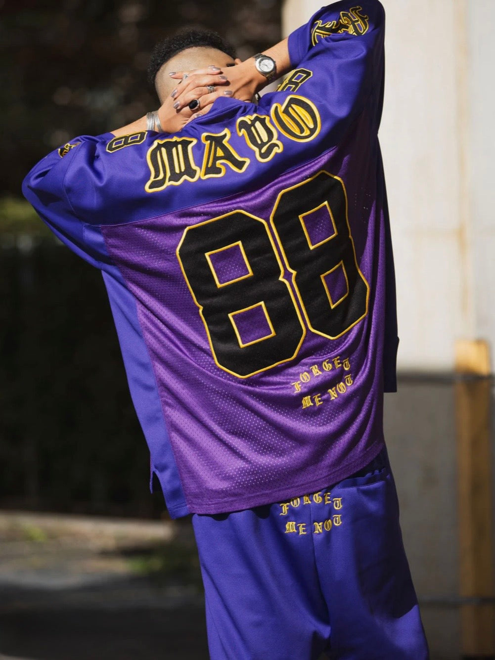 MAYO MESSAGE EMBROIDERY GAME SHORT SLEEVE SHIRT