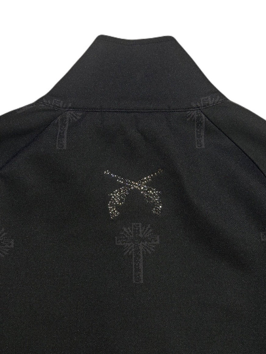 CROSS JACQUARD JERSEY TRACK JACKET