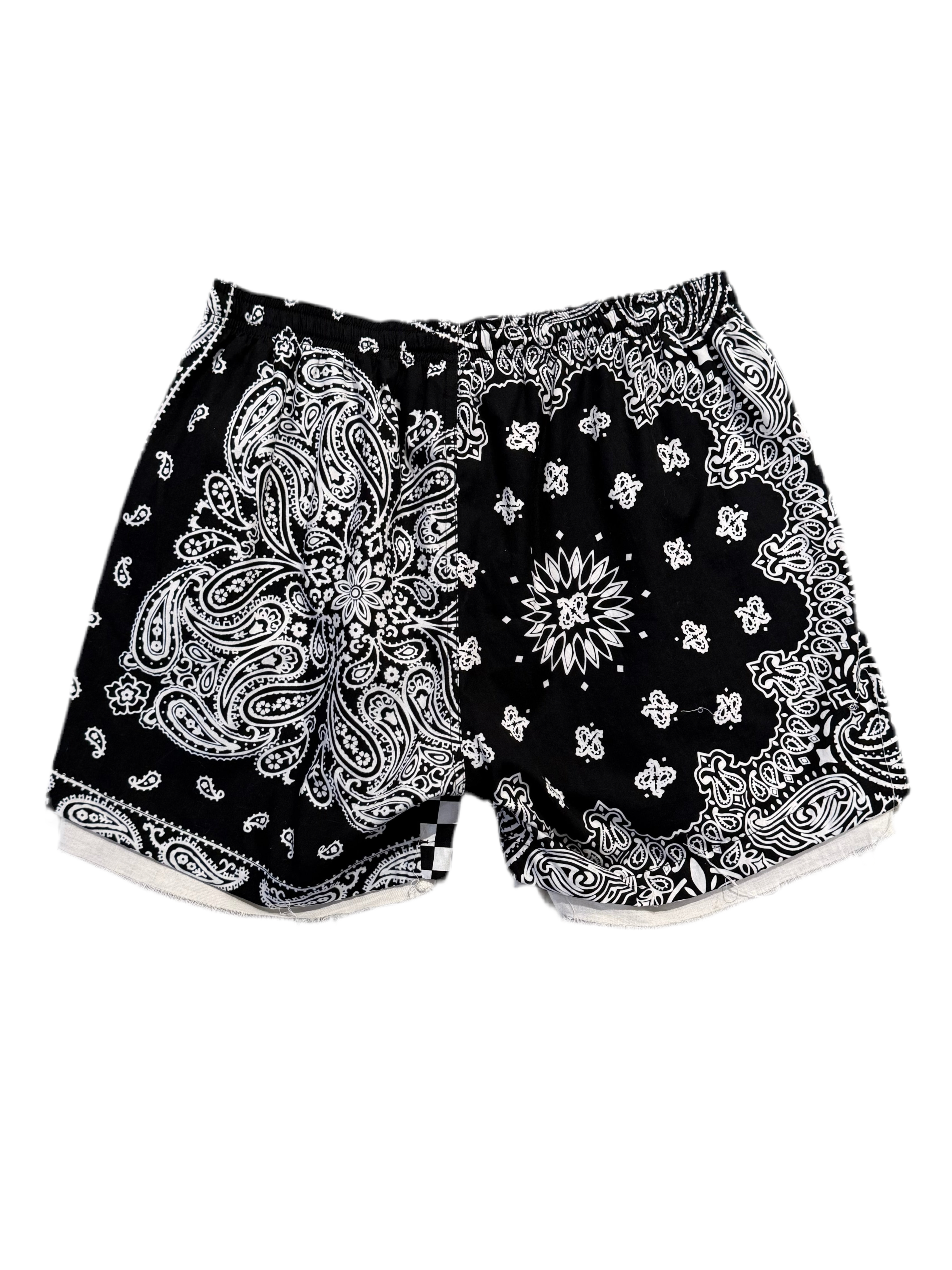 PATCHWORK BANDANA SHORT PANTS