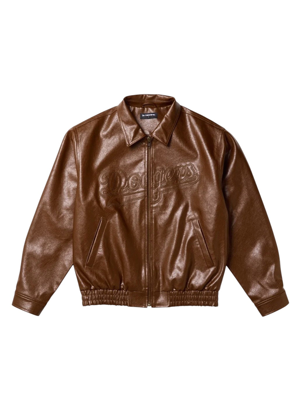 シンセティックレザー ジャケット ロサンゼルス・ドジャース ブラウン