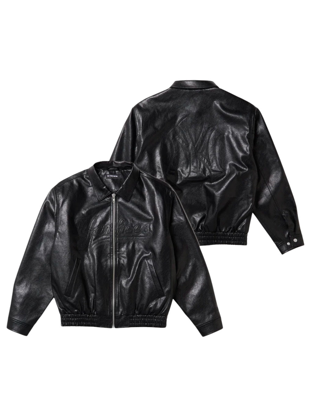 シンセティックレザー ジャケット ニューヨーク・ヤンキース ブラック