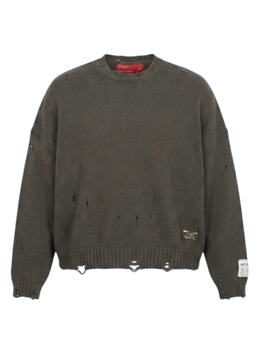 Cropped Damage Knit2