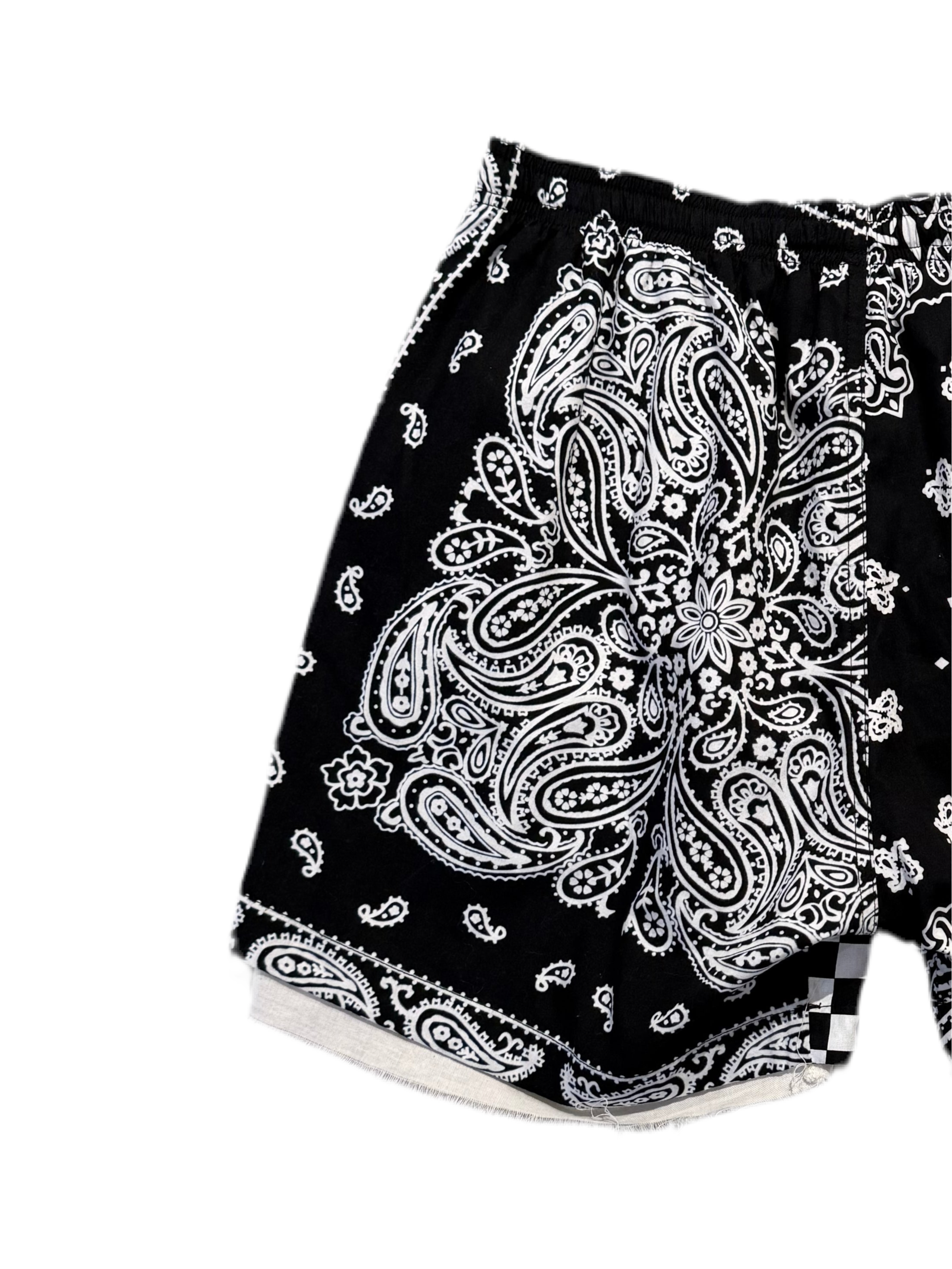 PATCHWORK BANDANA SHORT PANTS