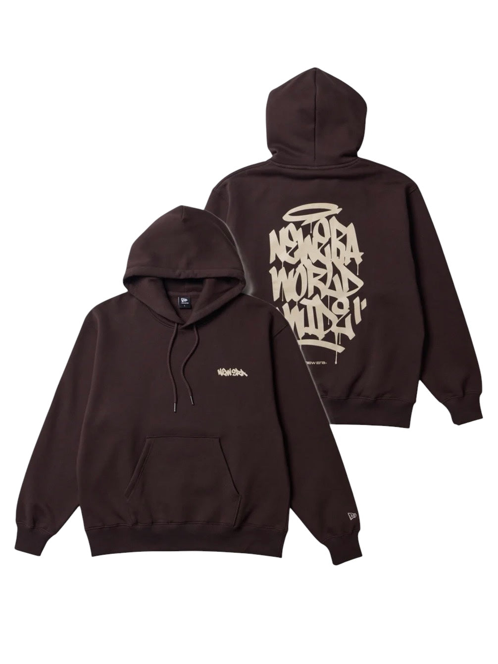 オーバーサイズド スウェット プルオーバー フーディー Tagging Logo バーントウッド