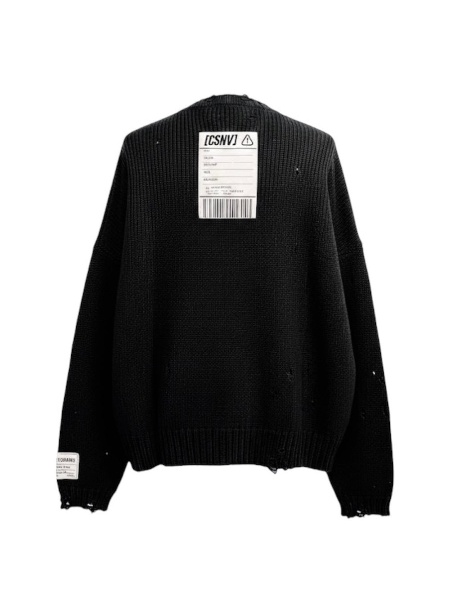 Cropped Damage Knit2