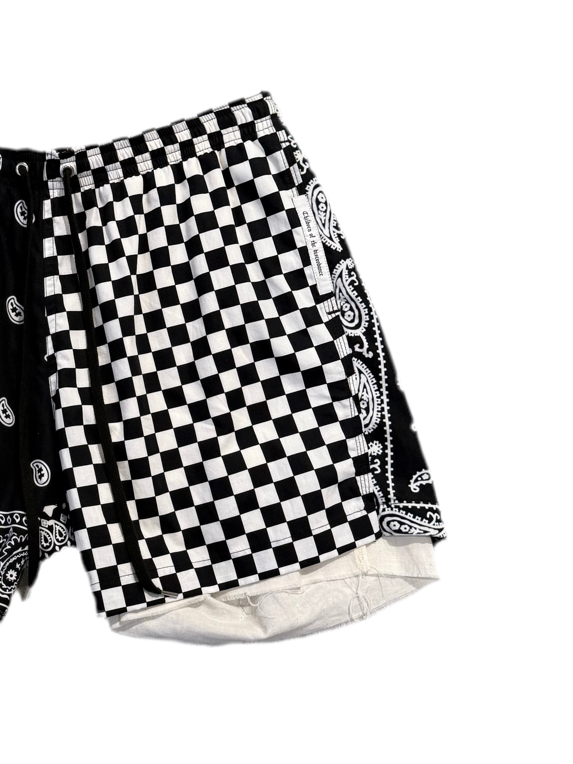 PATCHWORK BANDANA SHORT PANTS