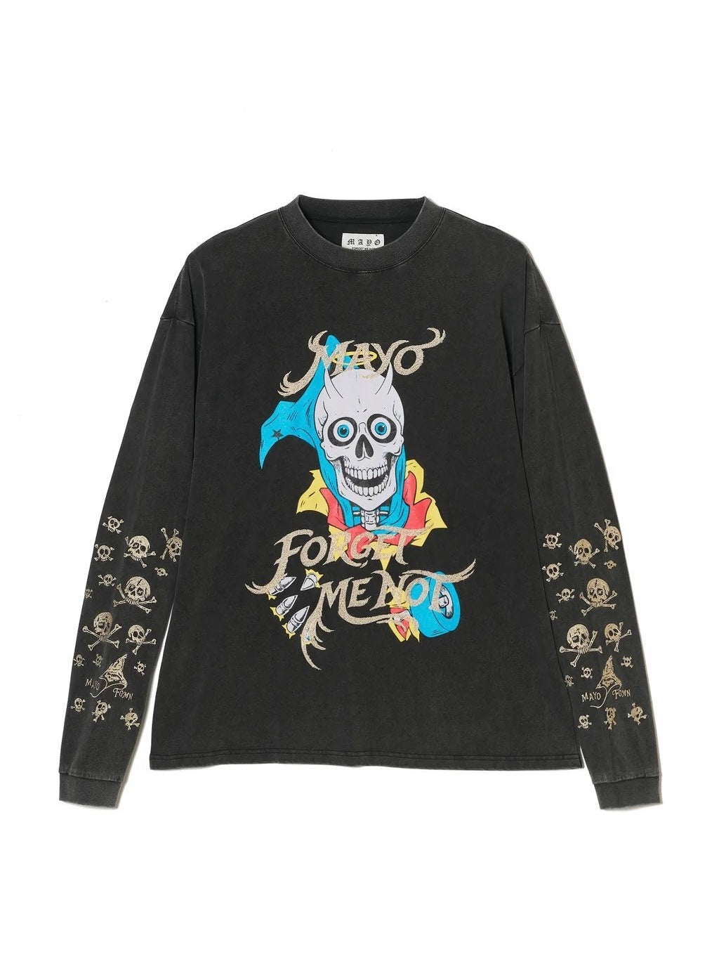 BELIEVE REINCARNATION EMBROIDERY LONG SLEEVE TEE/BLACK