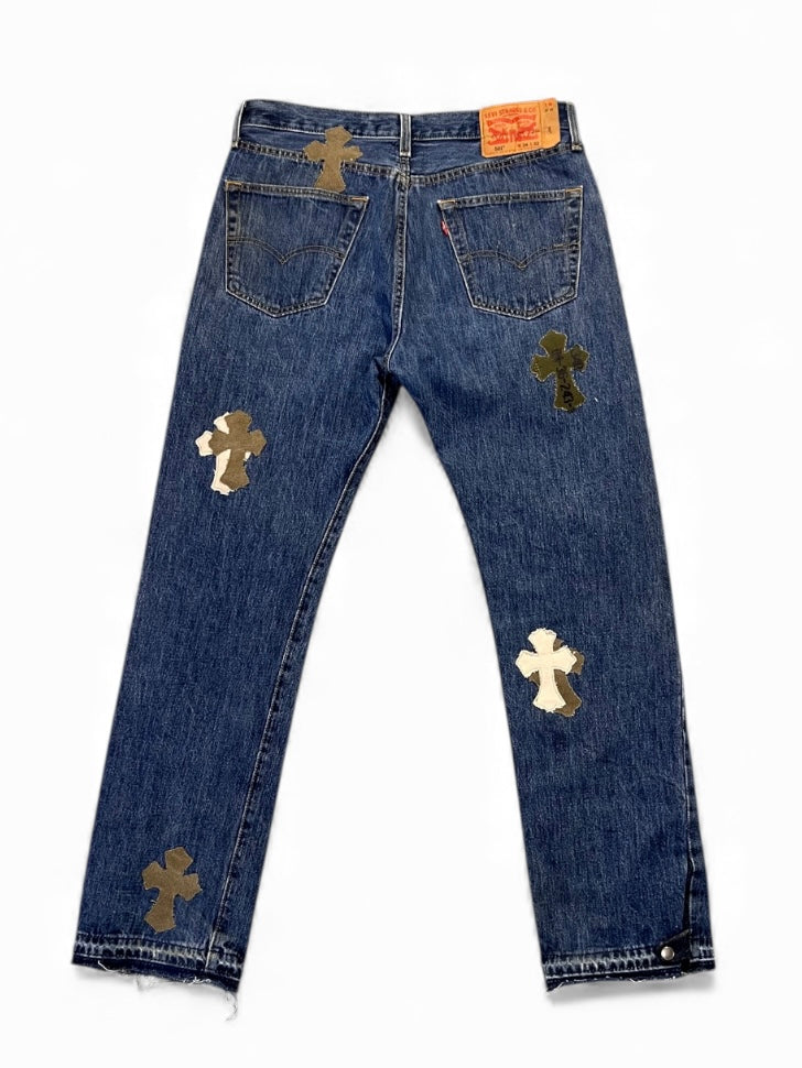 Re:501 Remake Cross Patch 2Way Denim W34