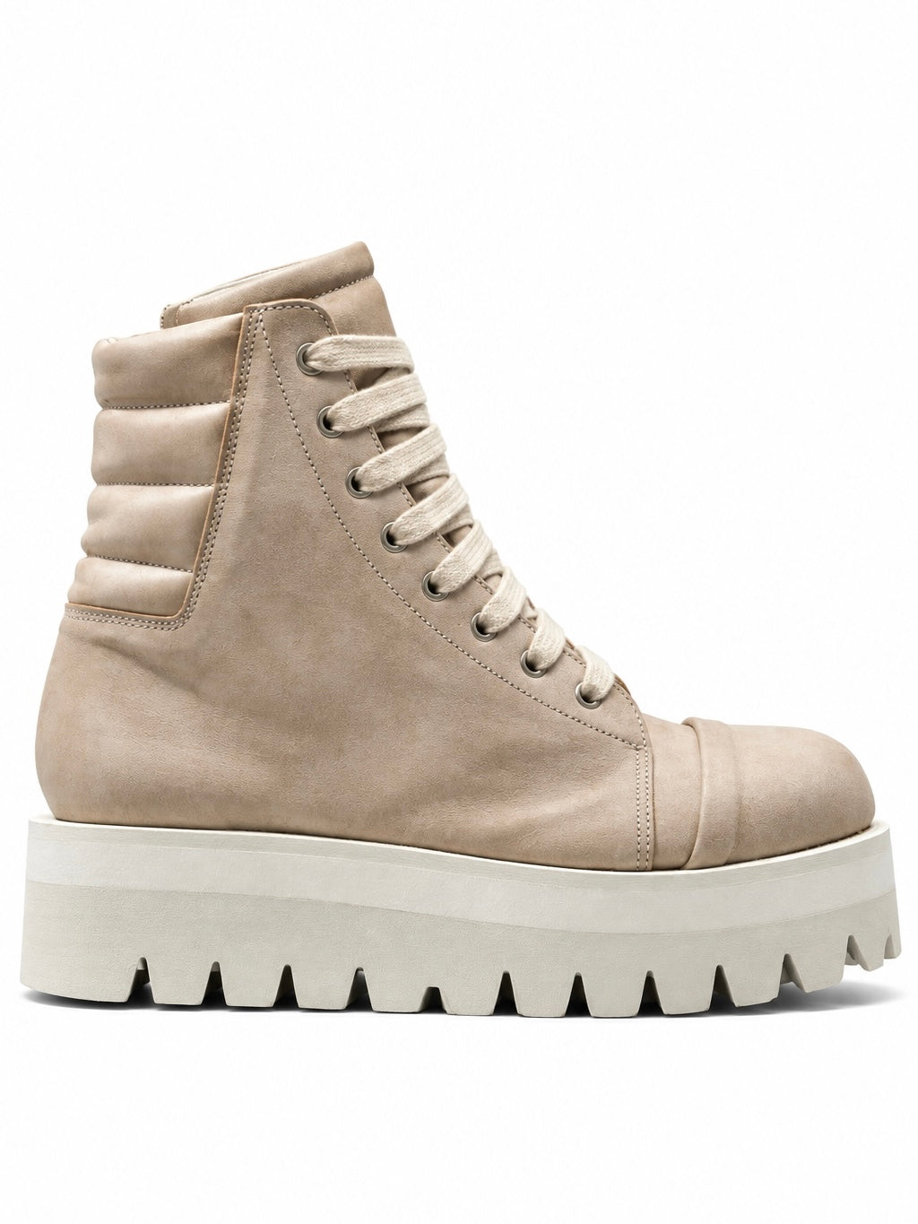 COW LEATHER BOOTS/ASHPINK×WHITE
