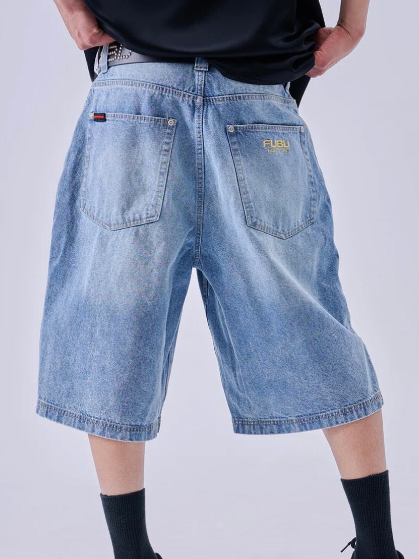 DENIM BUGGY SHORTS/ BLUE