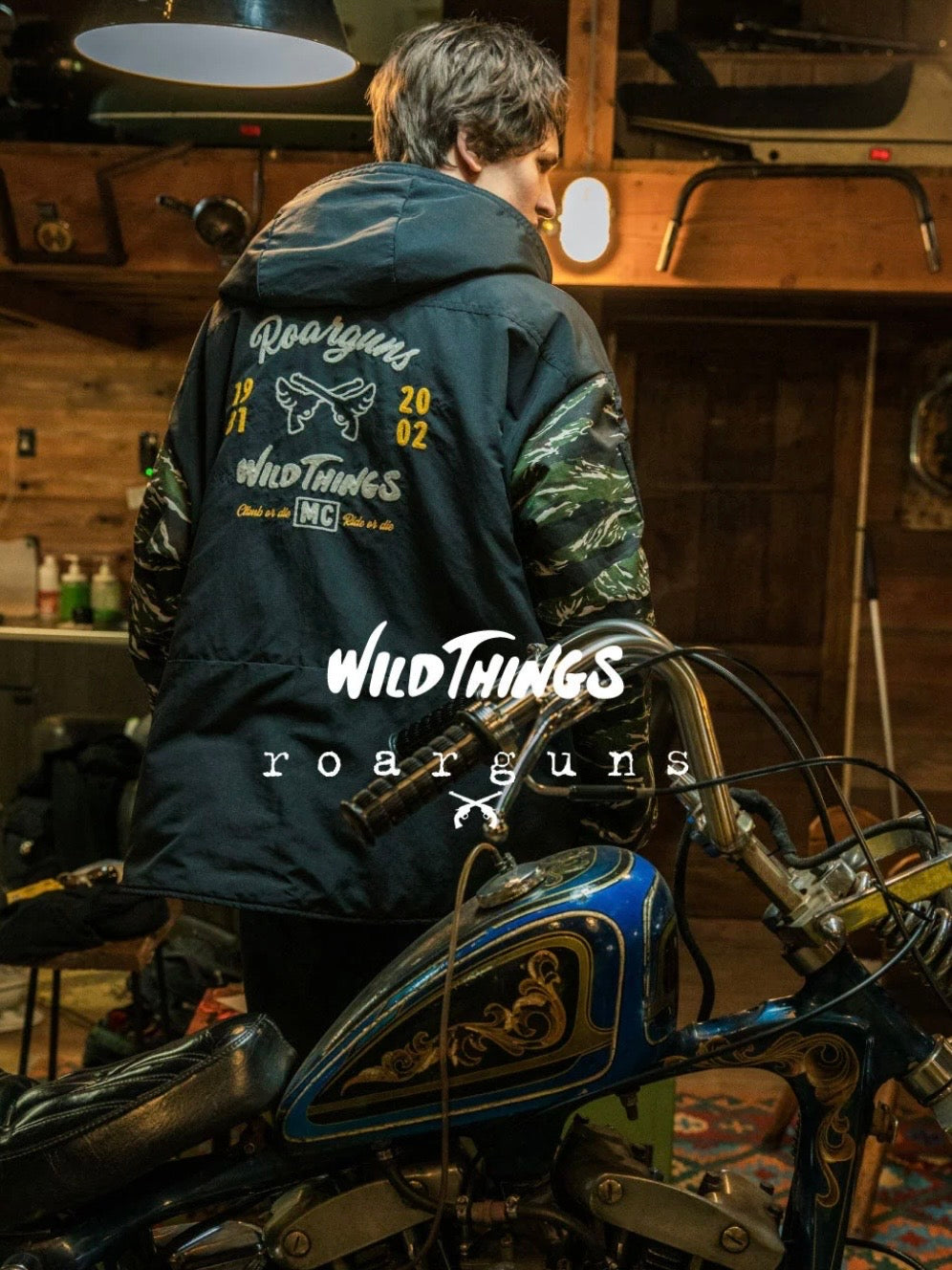 roarguns×WIDE THINGS SHORT MONSTER PARKA(BLACK)