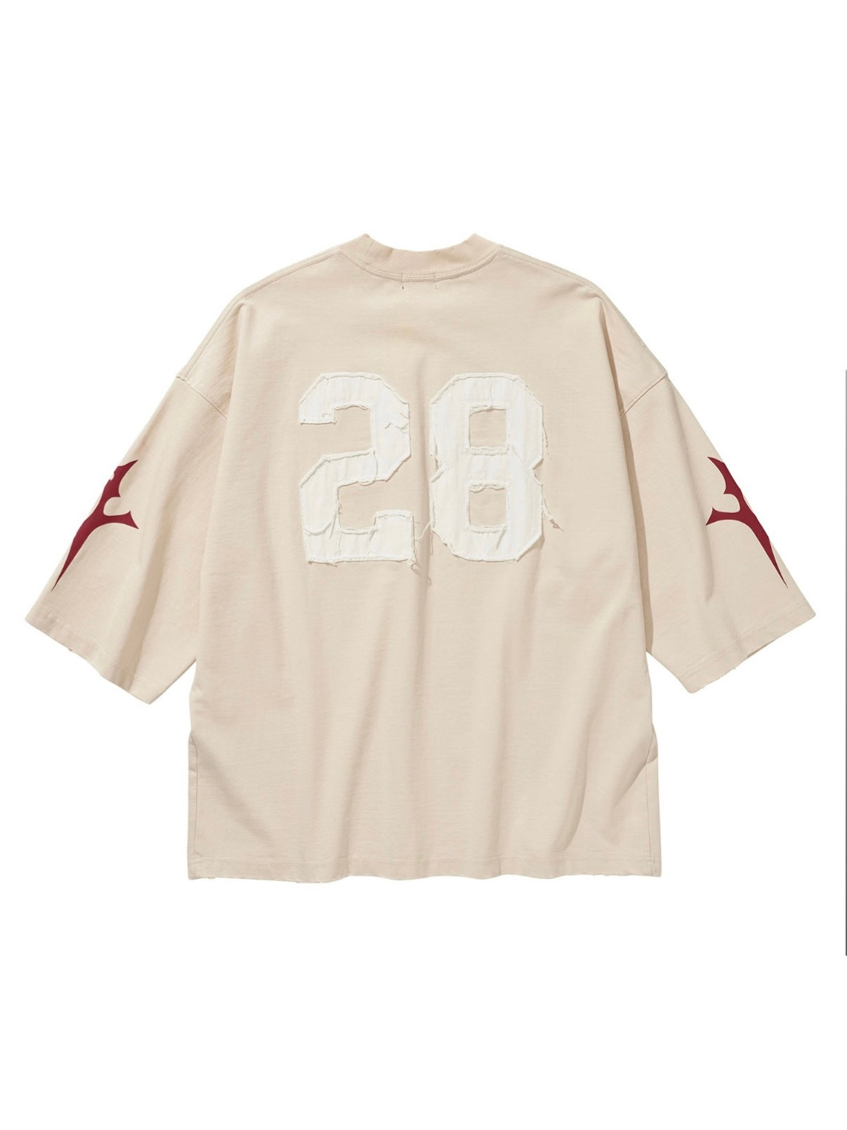 FOOTBALL T-SHIRT/アシッドウォッシュビッグシルエットフットボールTシャツ