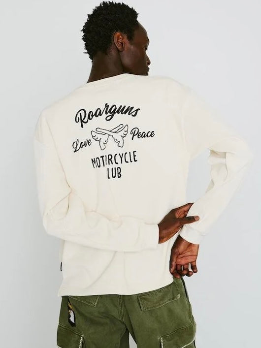MOTOR CYCLE PRINT JERSEY T / OFF WHITE