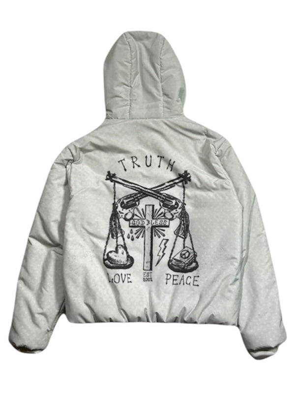 CROSS INKJET PRINT HOODIE