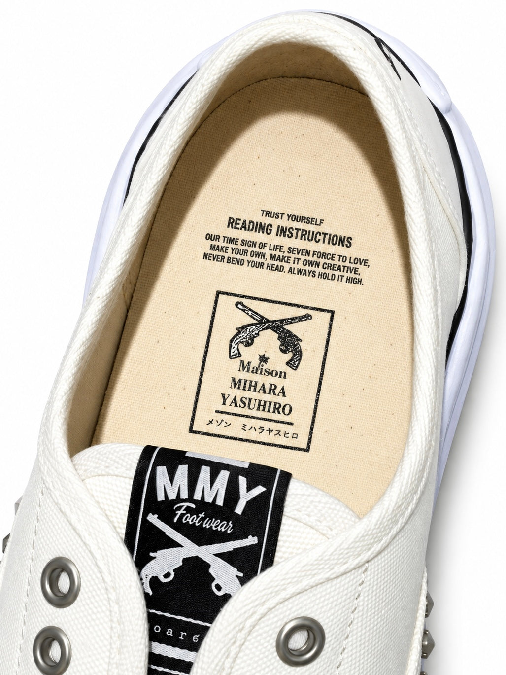 "BAKER" STUDS SLIP-ON SNEAKERS(WHITE×WHITE)