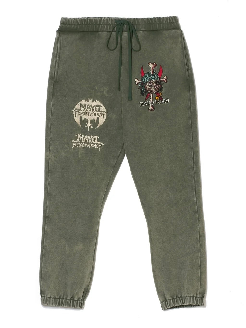 MAYO BANDANA SKULL EMBROIDERY SWEAT PANTS
/GREEN