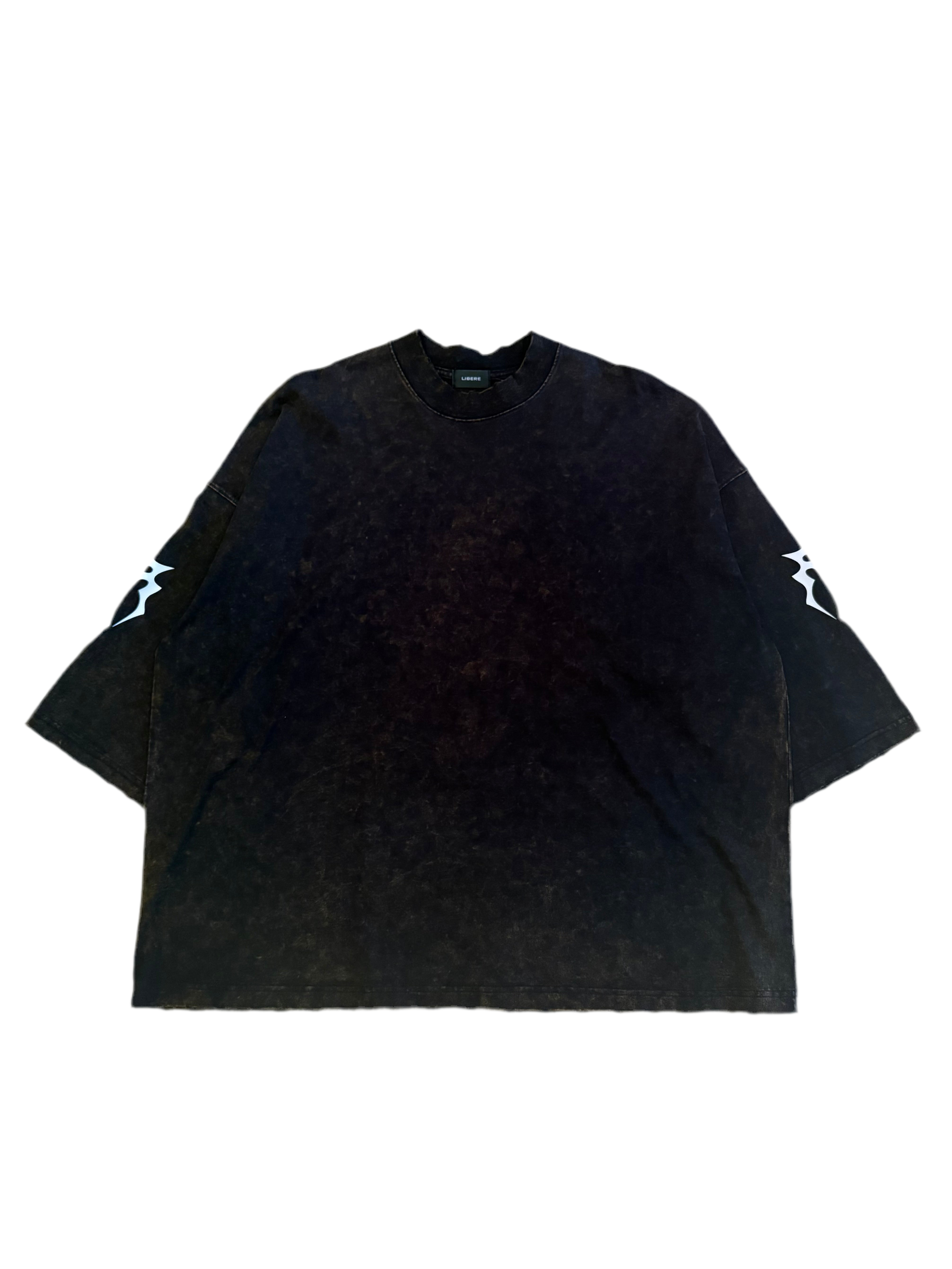 FOOTBALL T-SHIRT/アシッドウォッシュビッグシルエットフットボールTシャツ