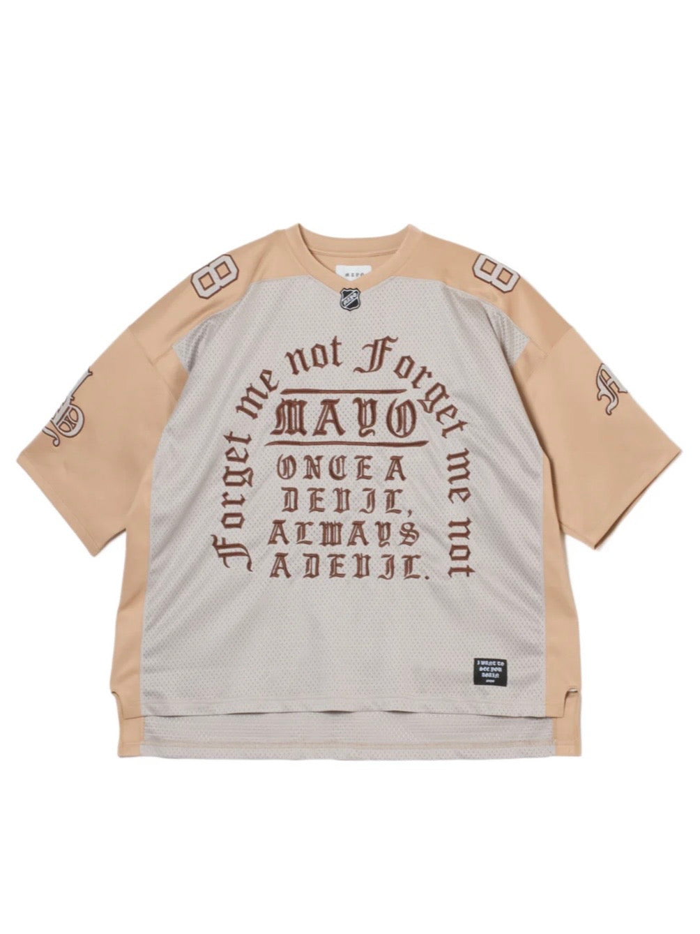 MAYO MESSAGE EMBROIDERY GAME SHORT SLEEVE SHIRT