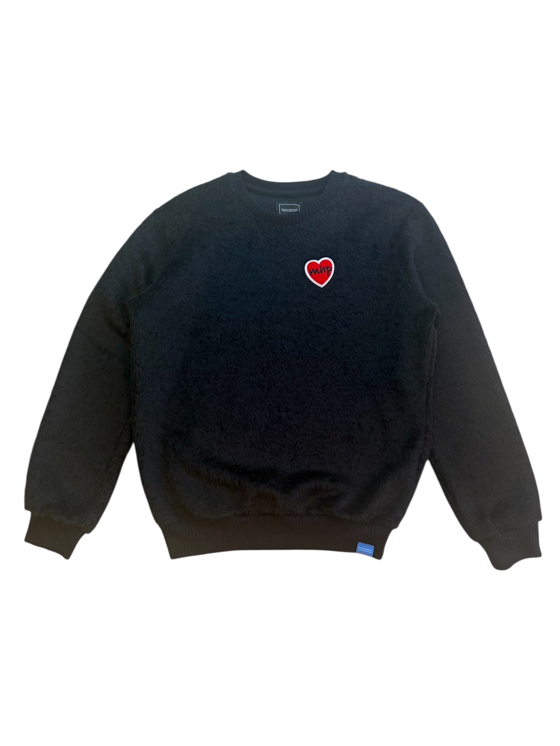 1Heart Patch Shaggy Sweater