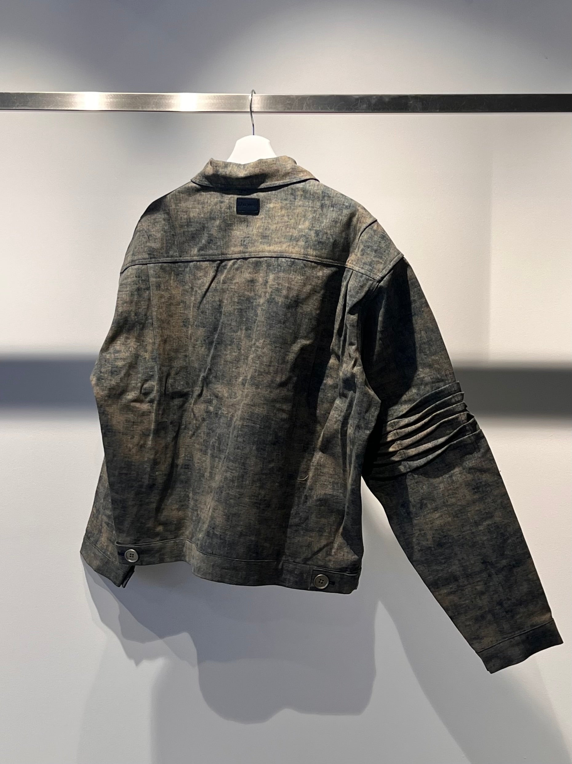 PIN TUCK BLOUSON(STEEL BLUE)