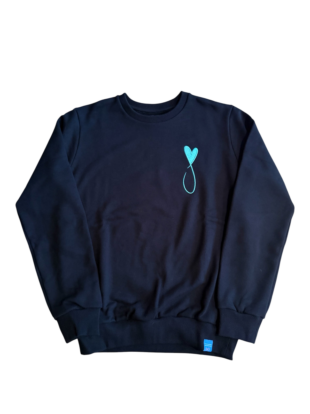 Tiphanie Big Logo Sweat/BLACK×BLUE
