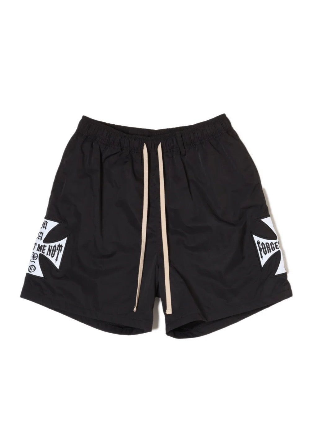 RION CROSS EMBROIDERY 2WAY NYLON SHORTS