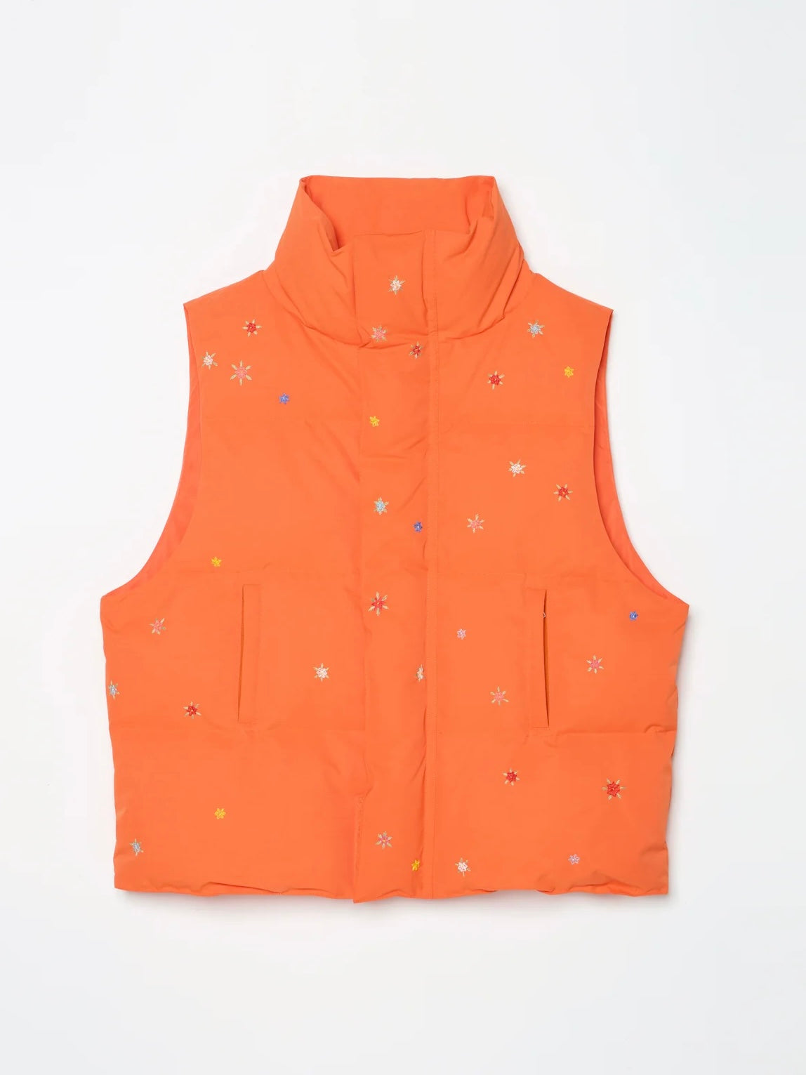 HAND GARDEN EMBROIDERY DOWN VEST