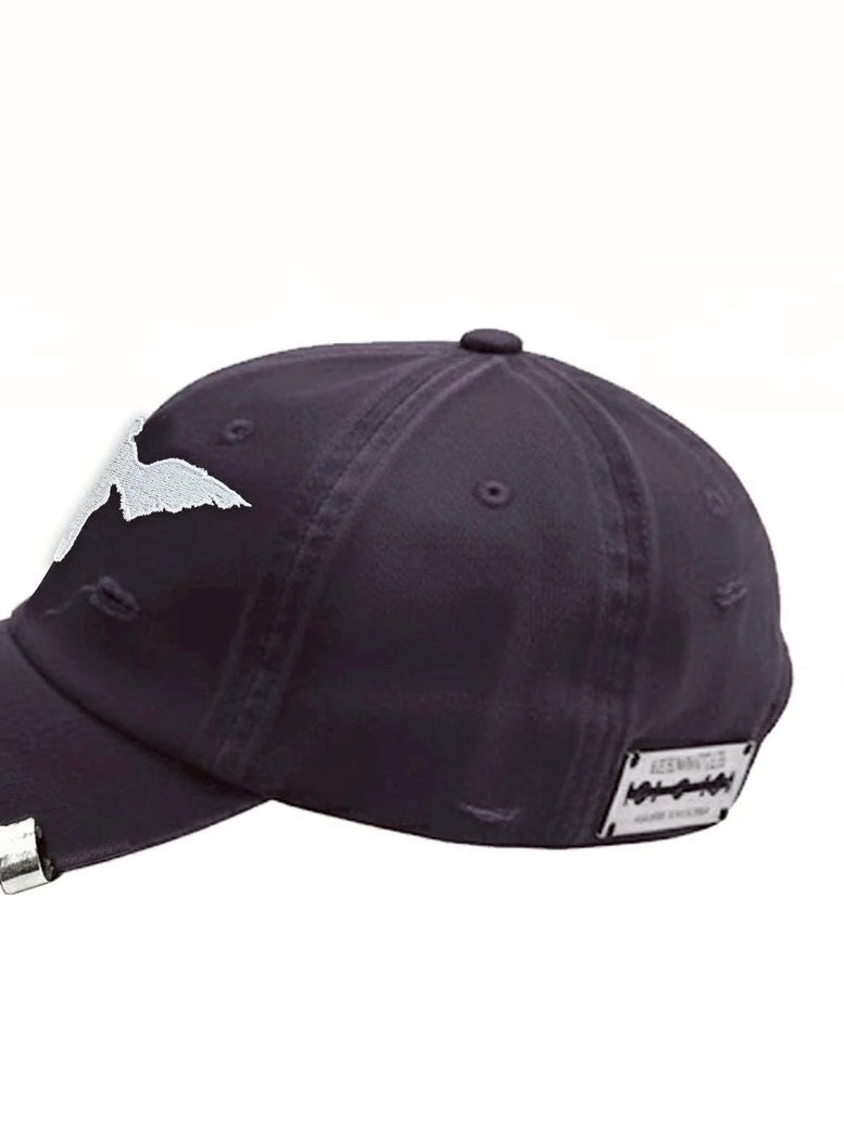 Distress Baseball Cap ''OBSCURE''(GRAY)