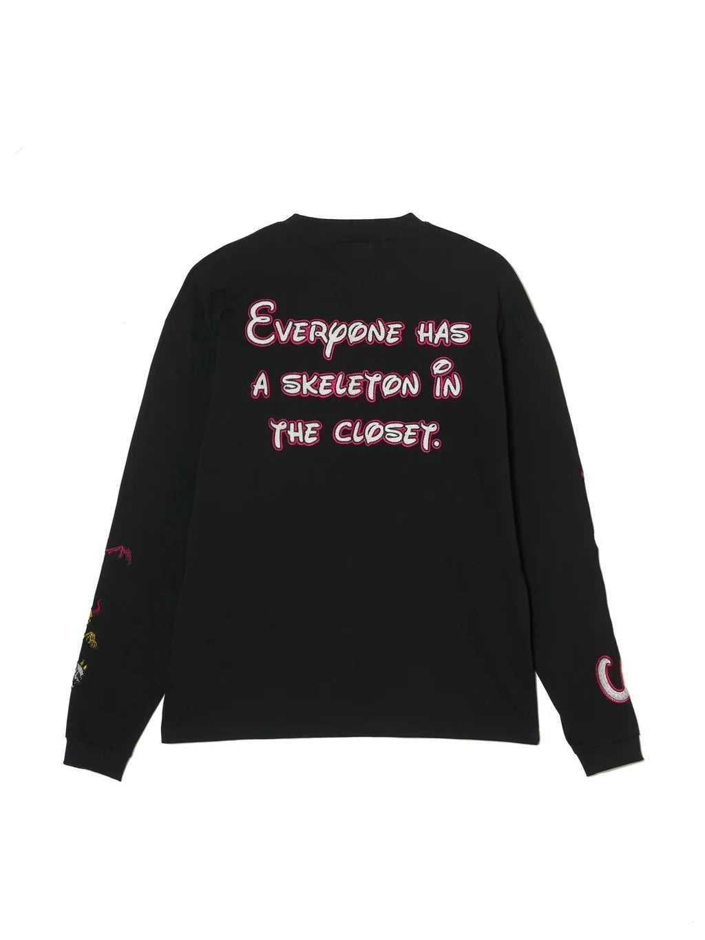 A SKELETON IN THE CLOSET EMBROIDERY LONG SLEEVE TEE
/BLACK