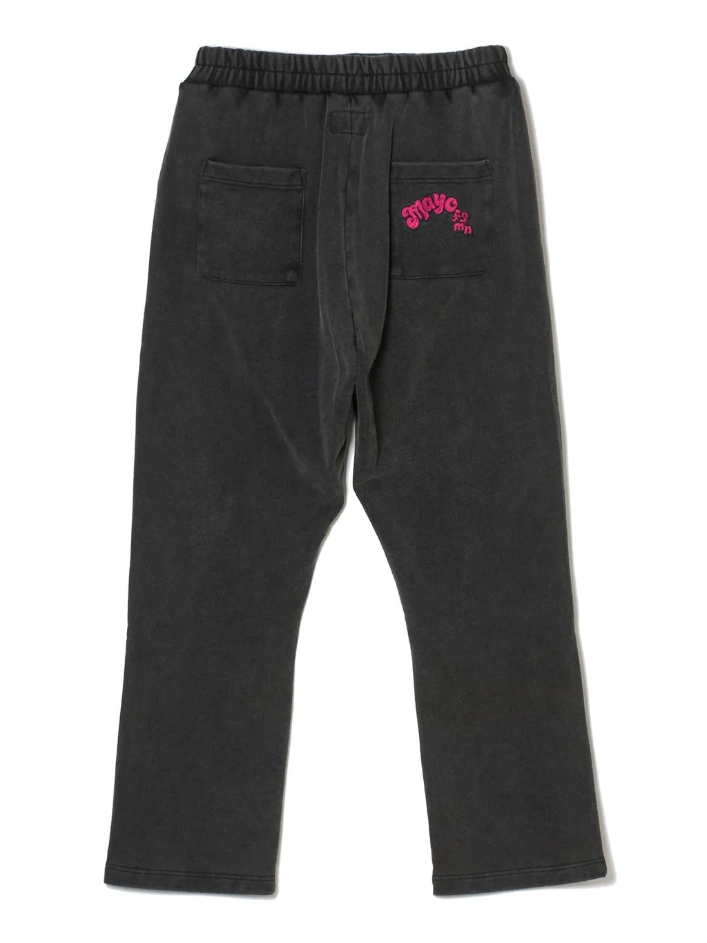 POWERPUFF MAYO EMBROIDERY SWEAT PANTS(FADE BLACK PINK)