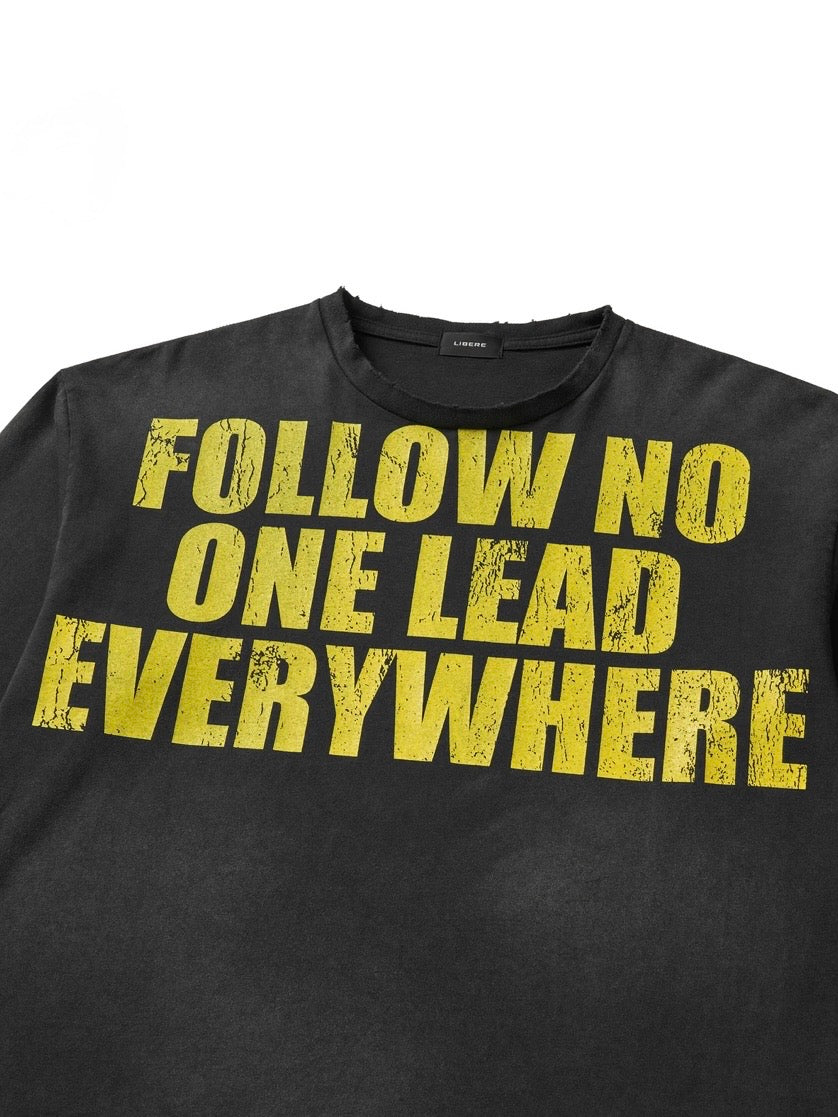 NO FOLLOW LONG SLEEVE T-SHIRT / BLACK