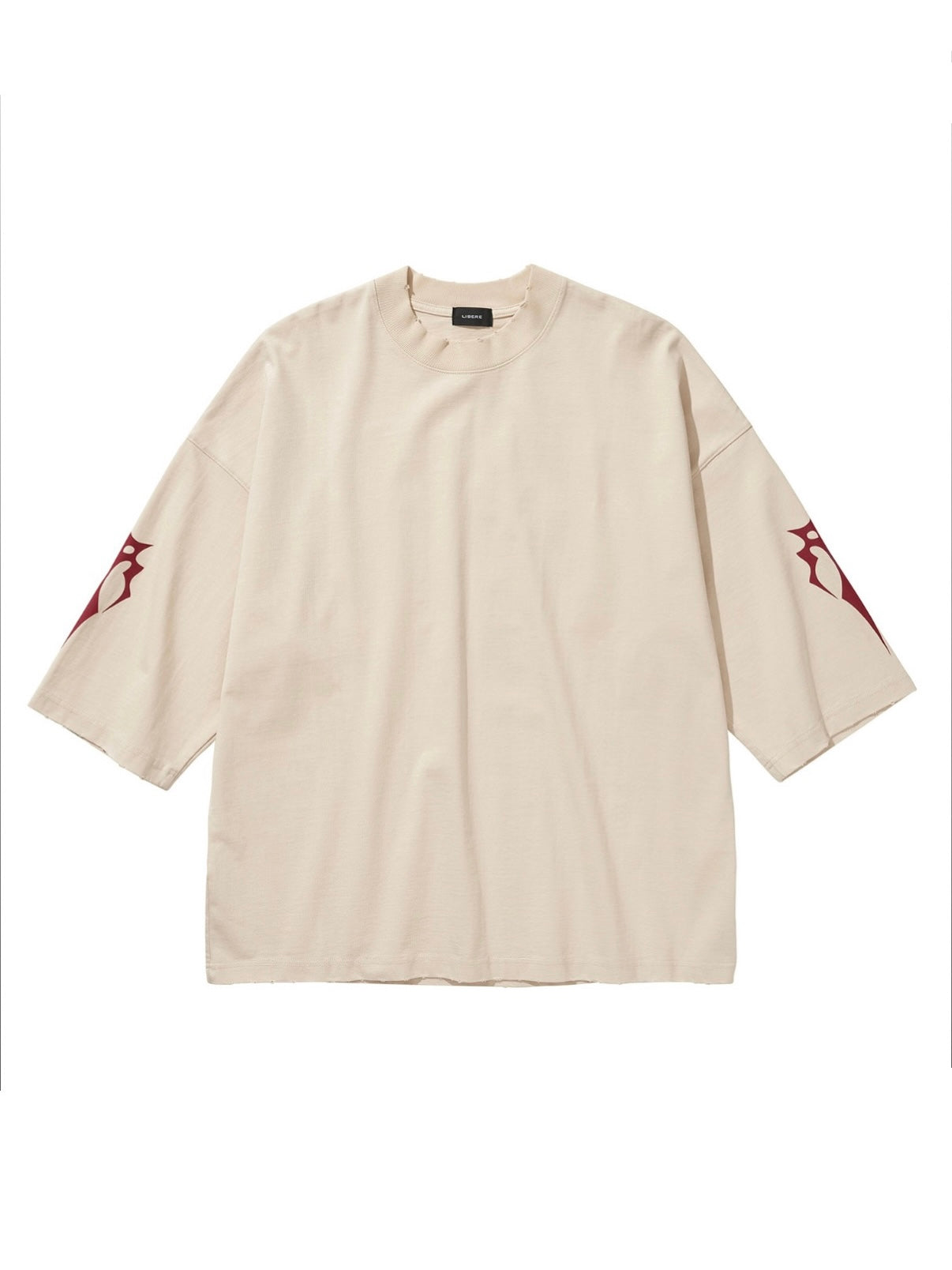 FOOTBALL T-SHIRT/アシッドウォッシュビッグシルエットフットボールTシャツ