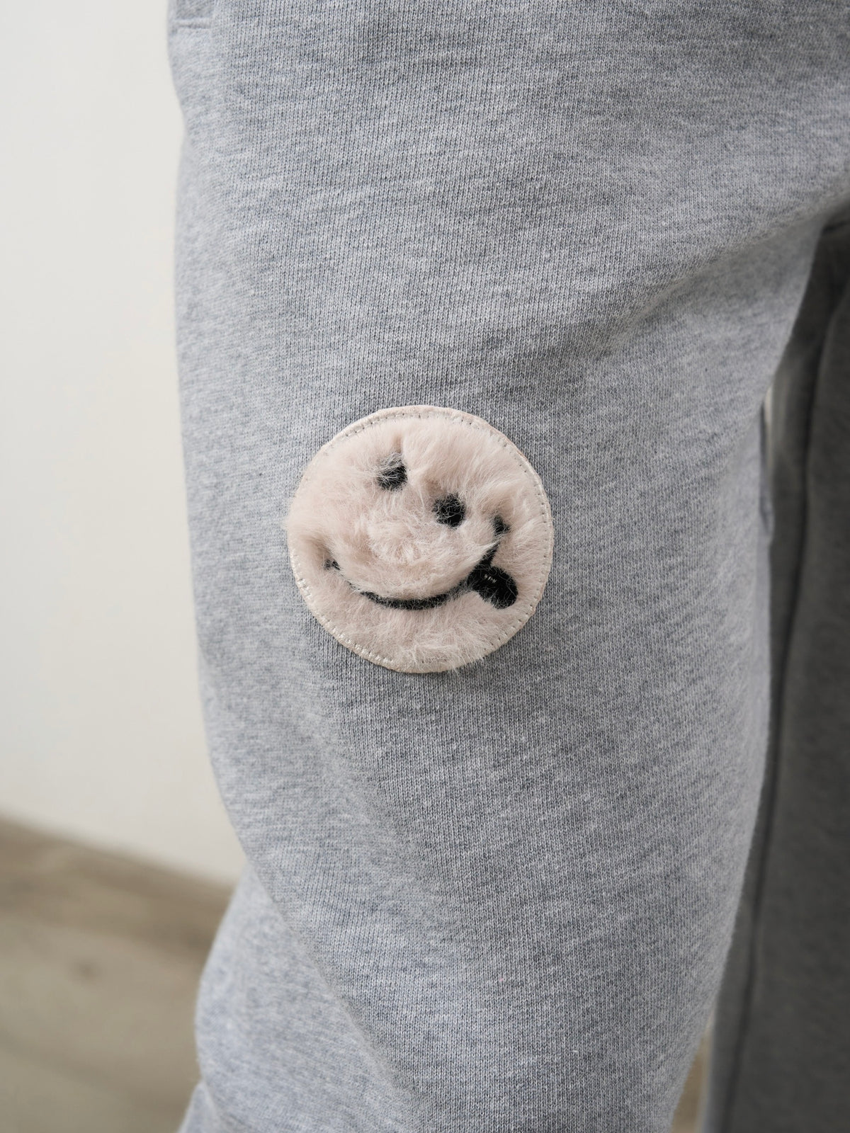 ムックボアミックスパッチワーク スエットパンツ(GRY)