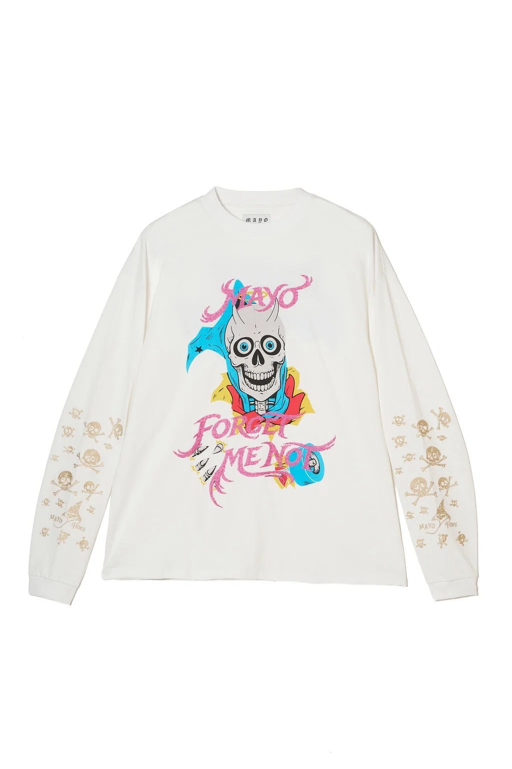 BELIEVE REINCARNATION EMBROIDERY LONG SLEEVE TEE/WHITE