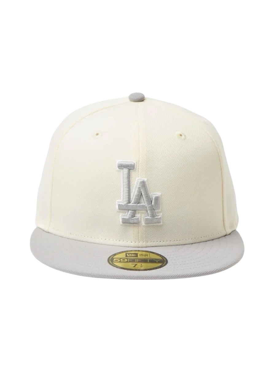 59FIFTY MLB 2-Tone ロサンゼルス・ドジャースクロームホワイト/グレー