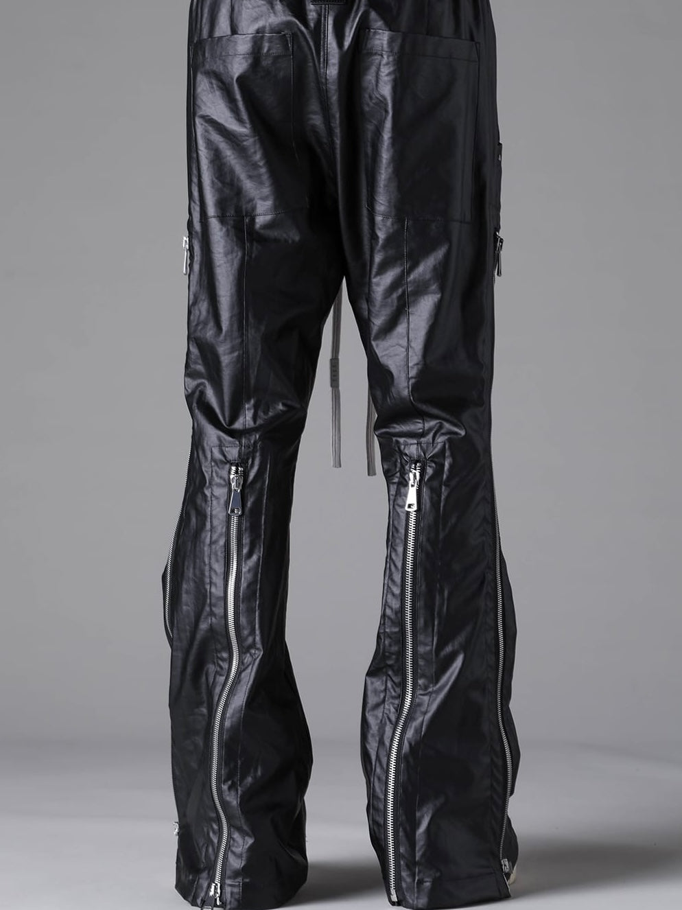 ZIPPED FLARED PANTS