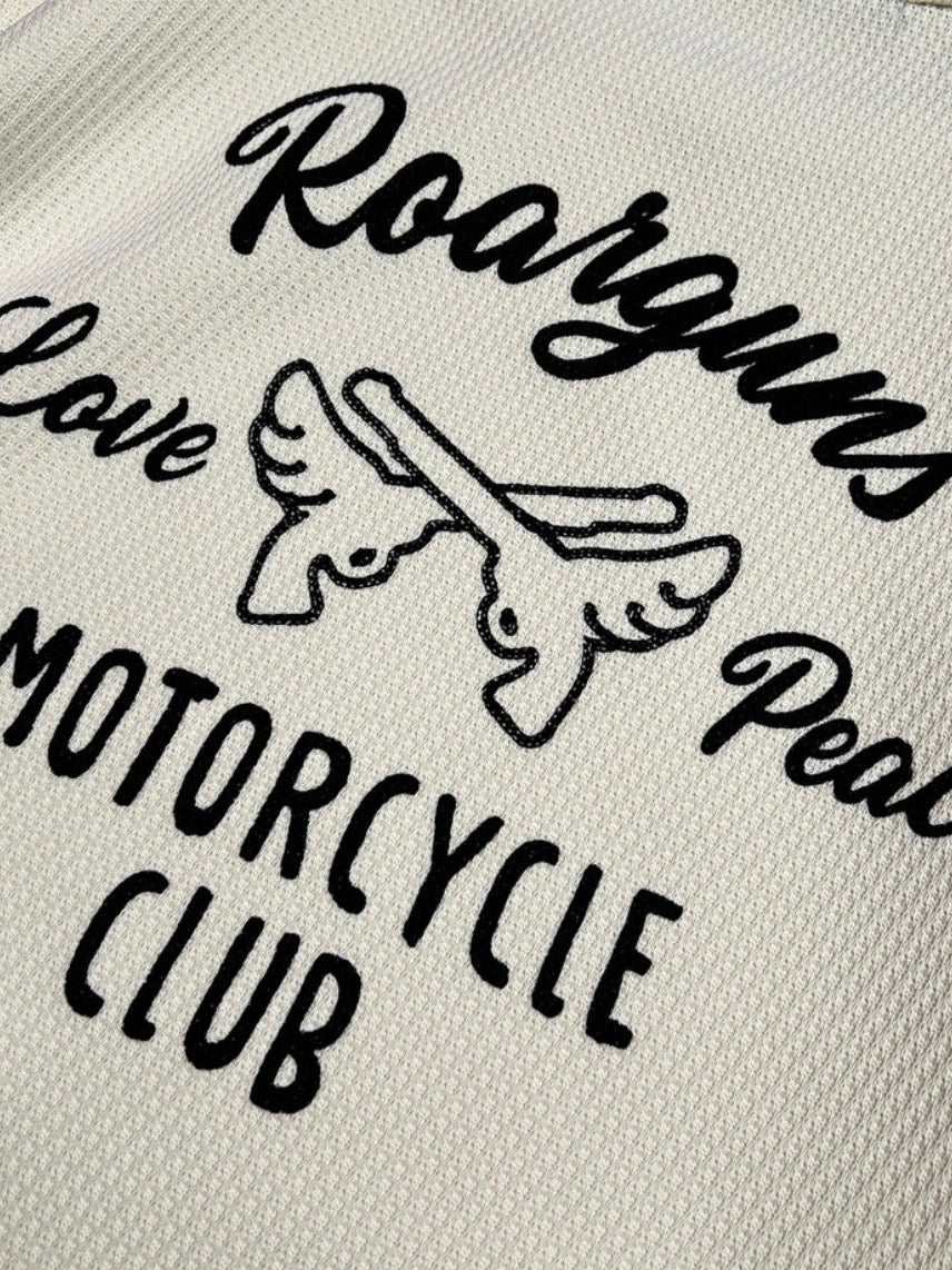 MOTOR CYCLE PRINT JERSEY T / OFF WHITE