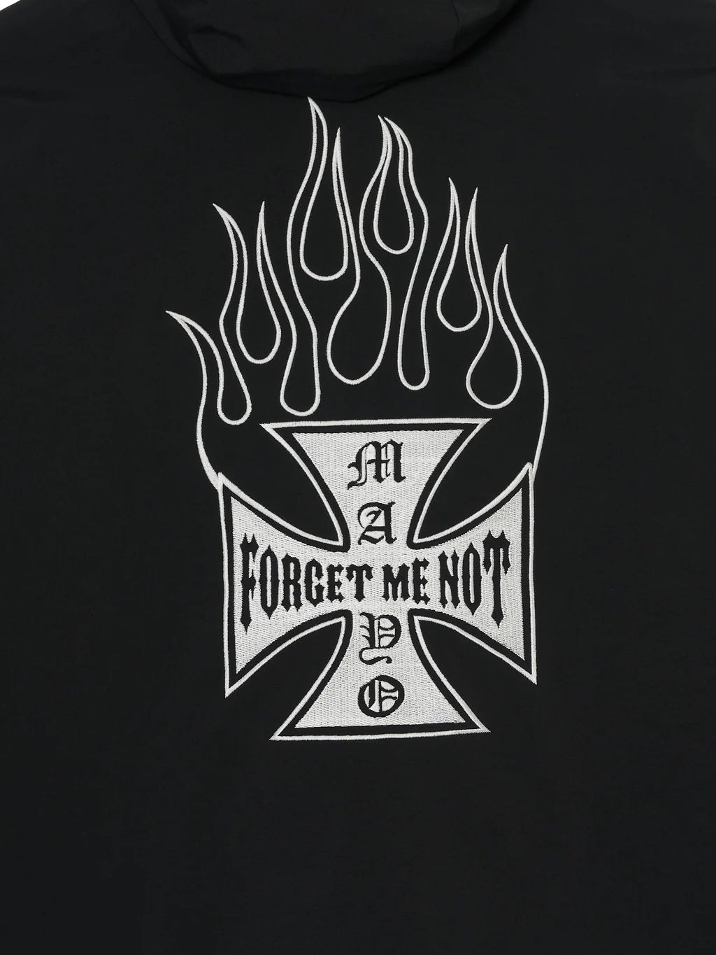 FIRE IRON CROSS EMBROIDERY NYLON JKT(BLACK)