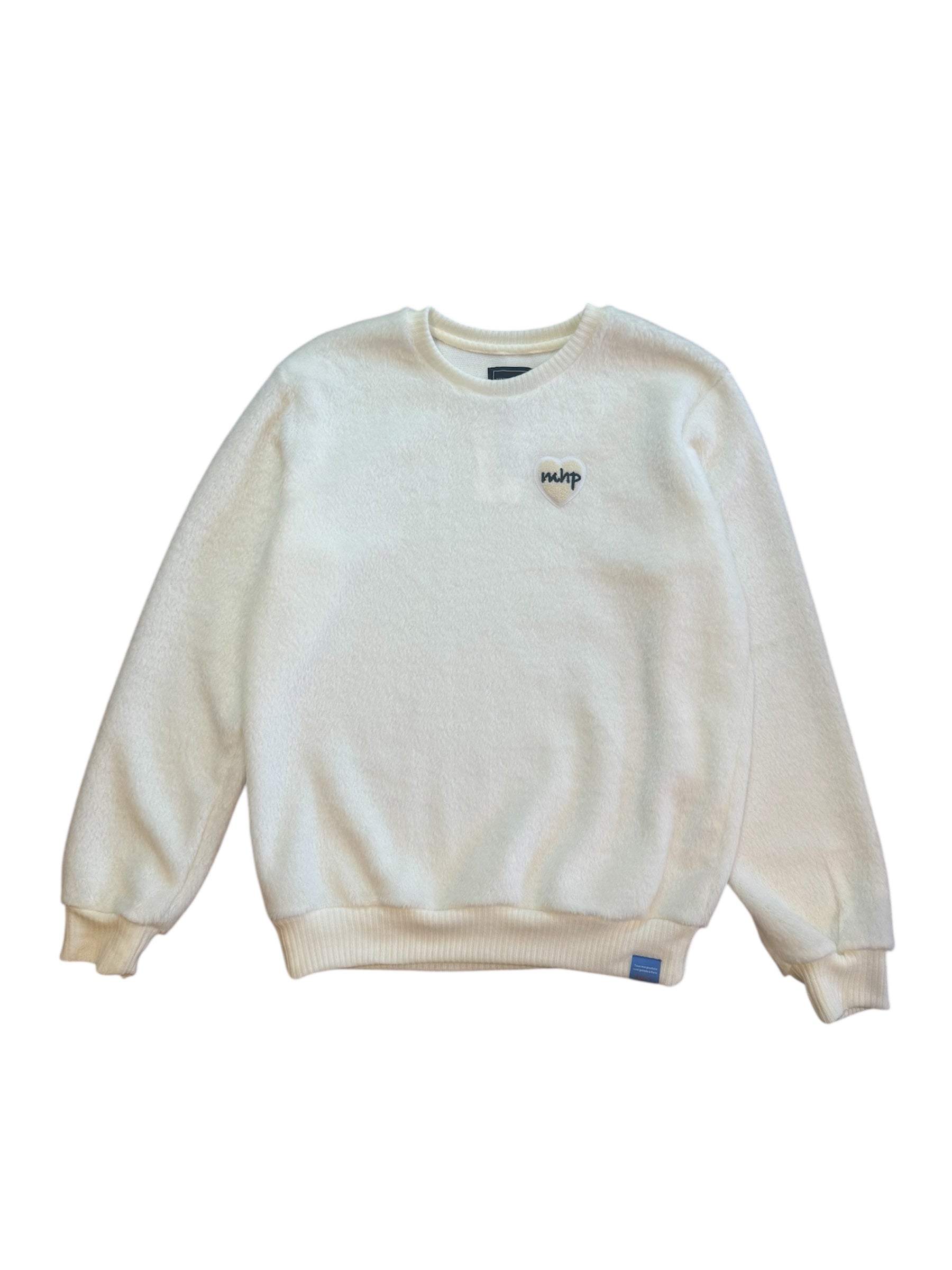 1Heart Patch Shaggy Sweater