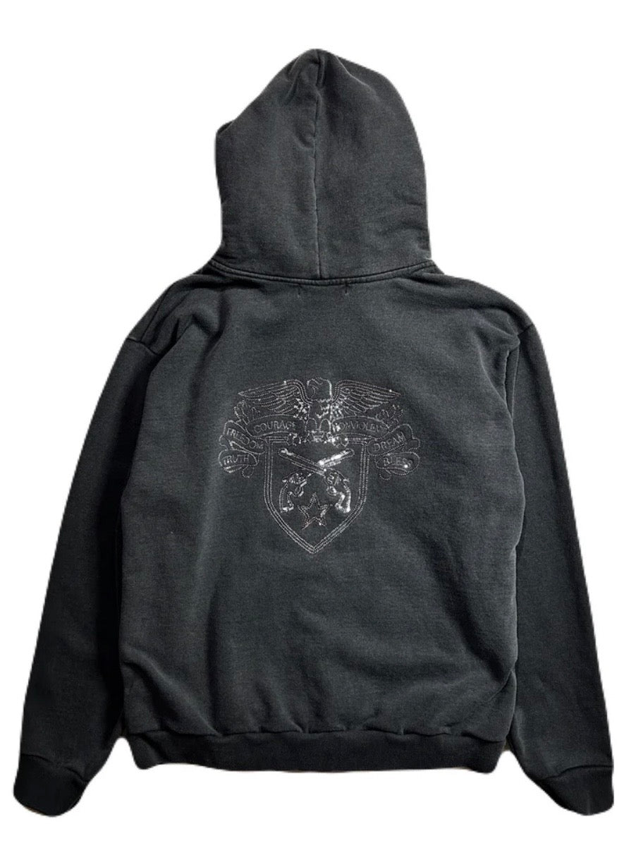 SPANGLE EMBROIDERY HOODIE