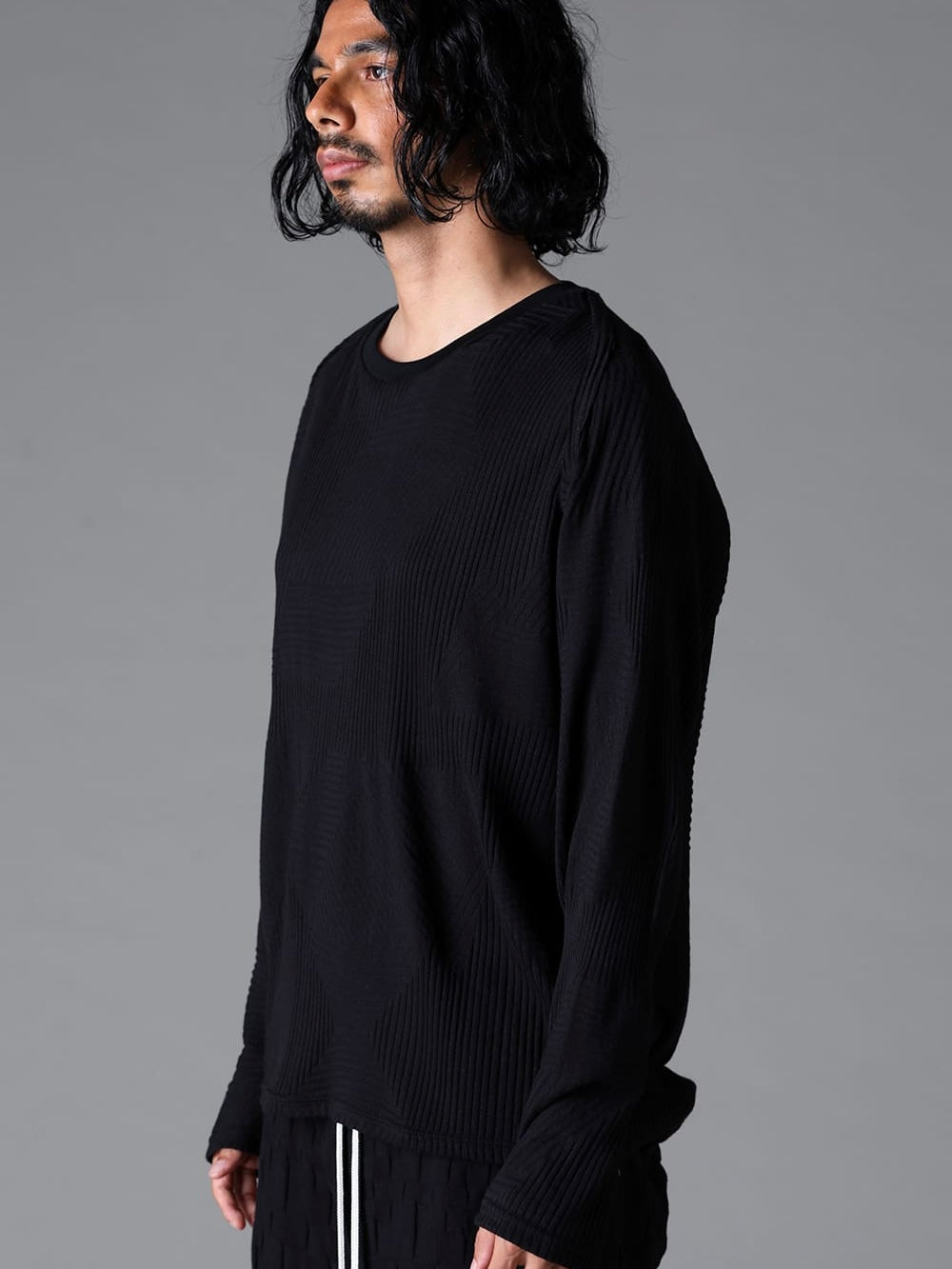 DEFORMED STRIPE PATTERN SHIVA LONG SLEEVE