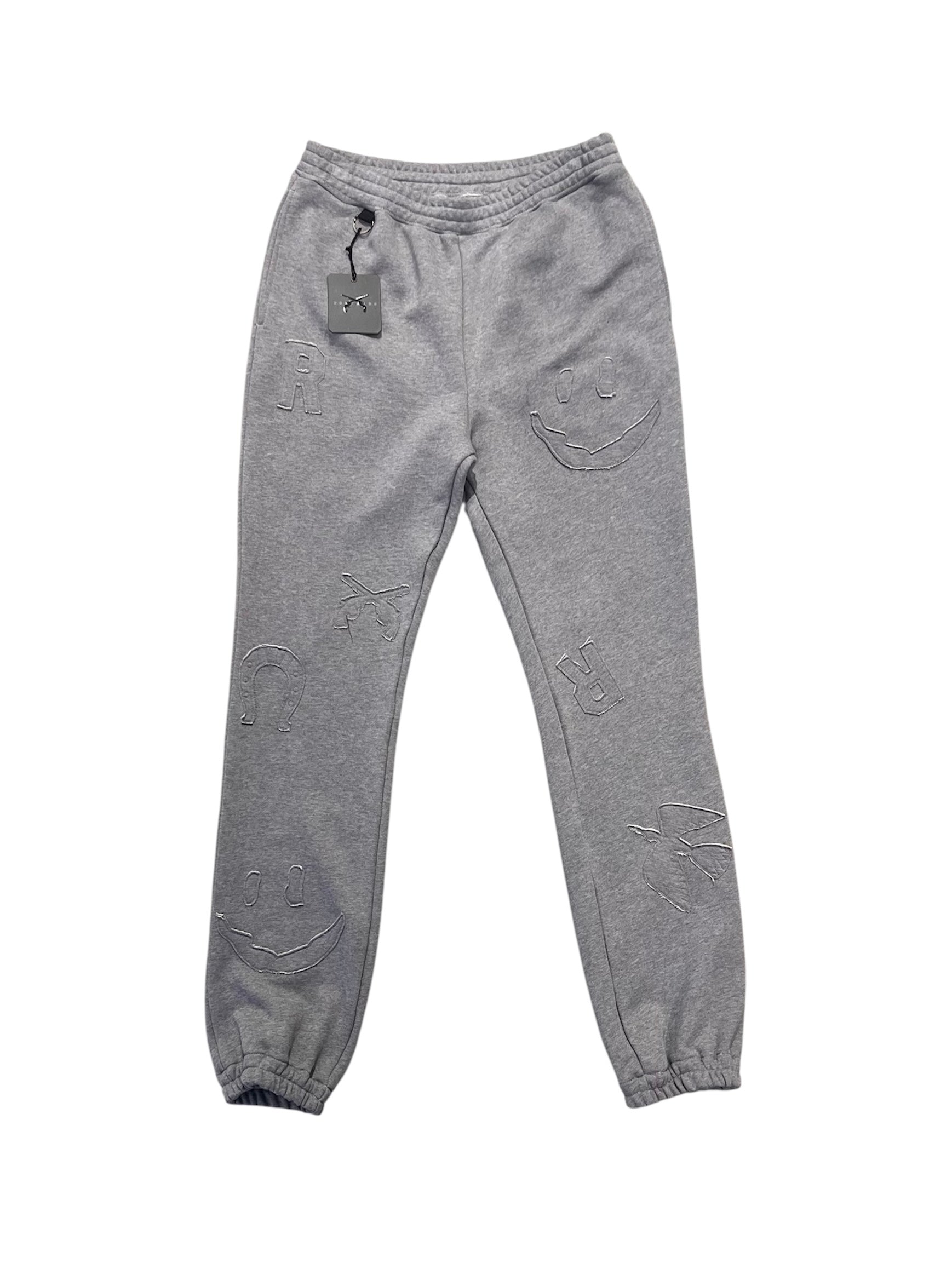 MIX EMB PATCH PANTS