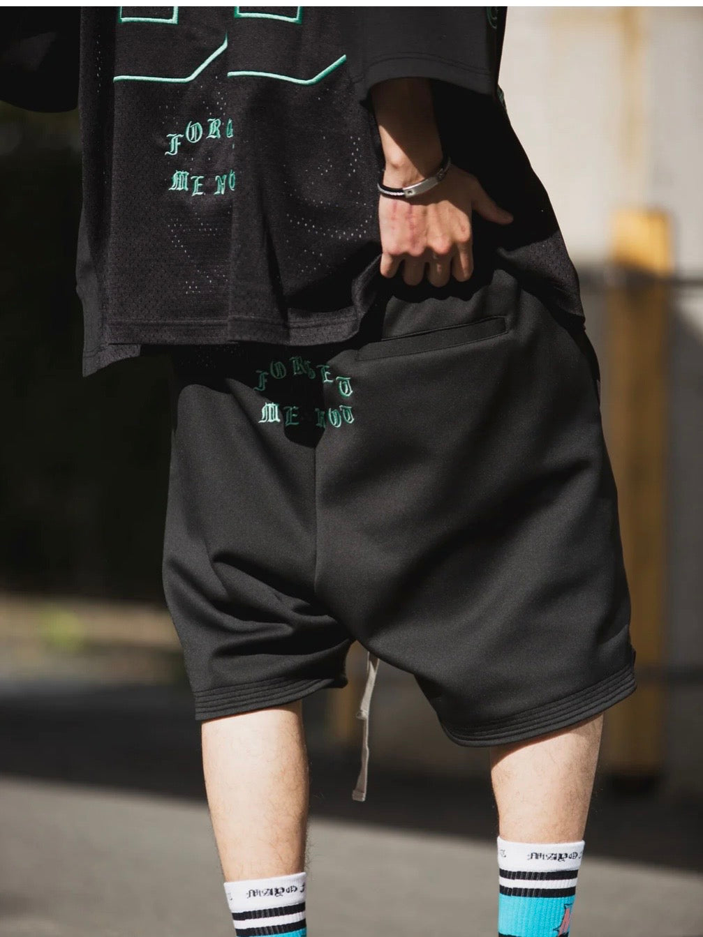 MAYO MESSAGE EMBROIDERY GAME SHORTS