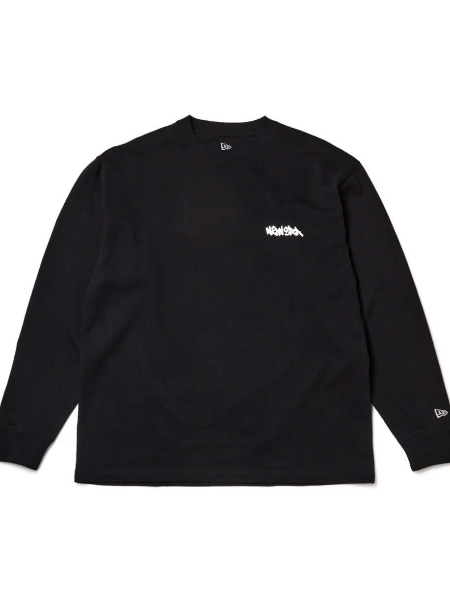 長袖 オーバーサイズド コットン Tシャツ Tagging Logo ブラック