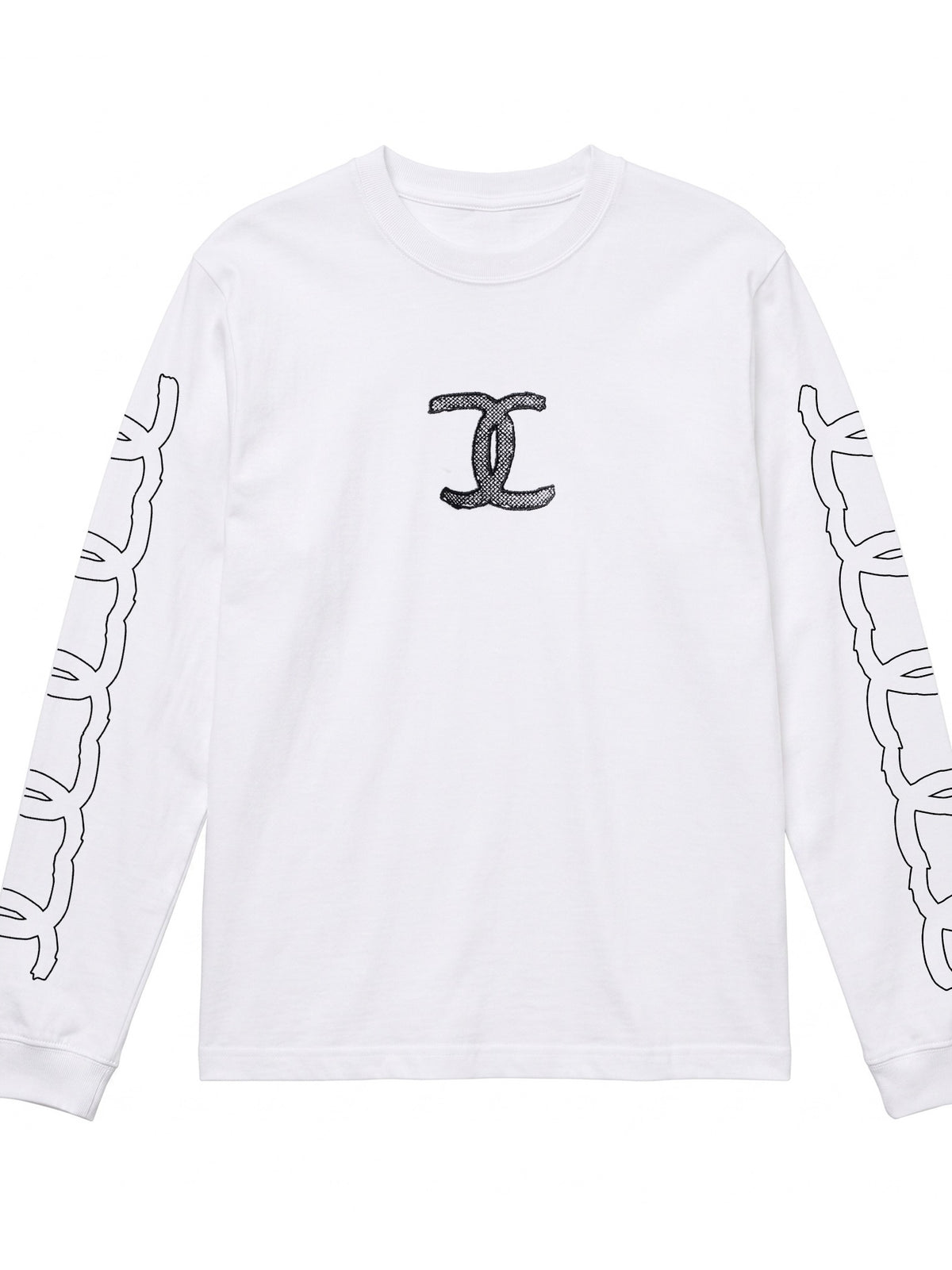 FAKE "CC"LONG SLEEVE TEE(WHITE)