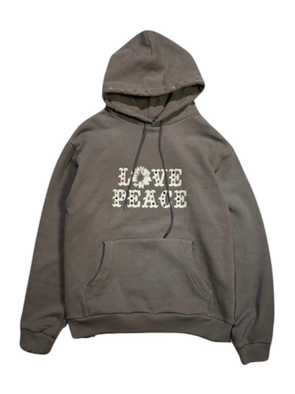 LOVE AND PEACE STONE NAIL HOODIE